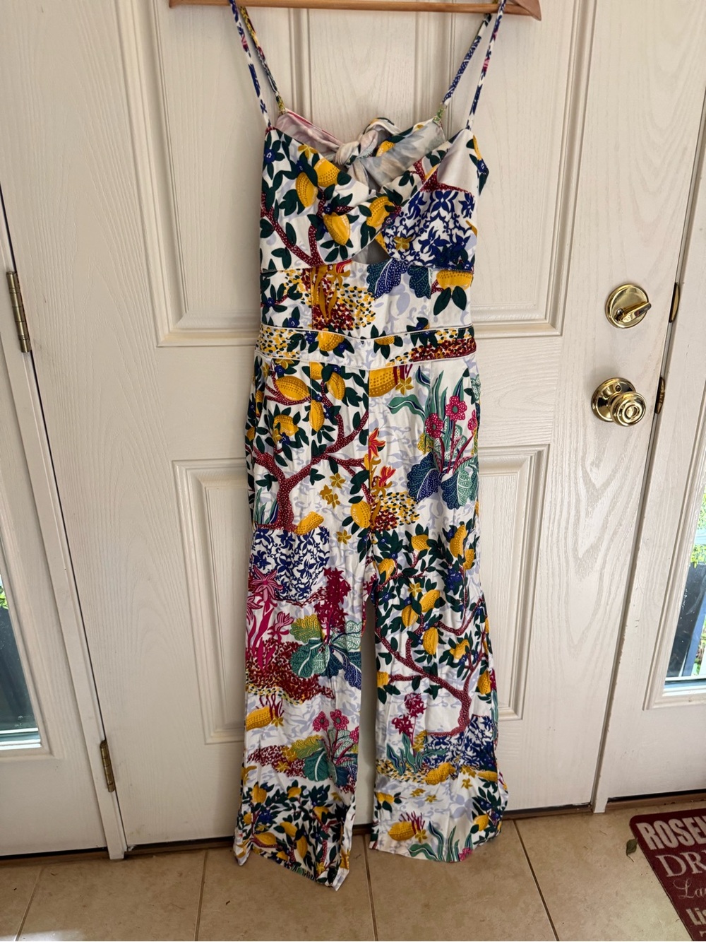 Anthro Maeve cutout floral jumpsuit - Picture 3 of 10